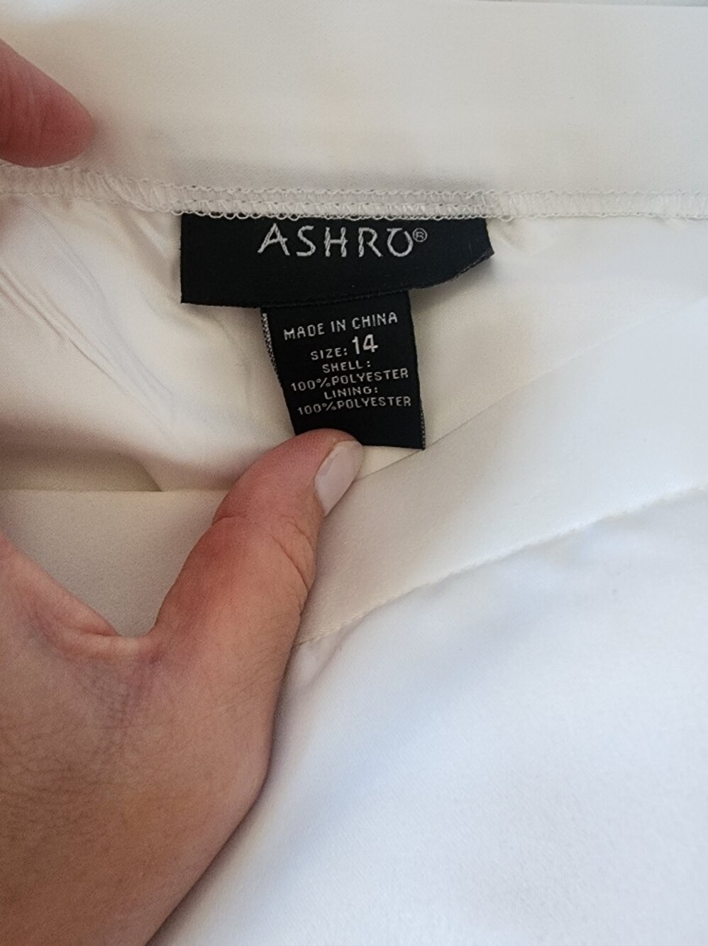 NWT ASHRO White Floral Embroidered Skirt Suit Size 14 - Picture 5 of 16
